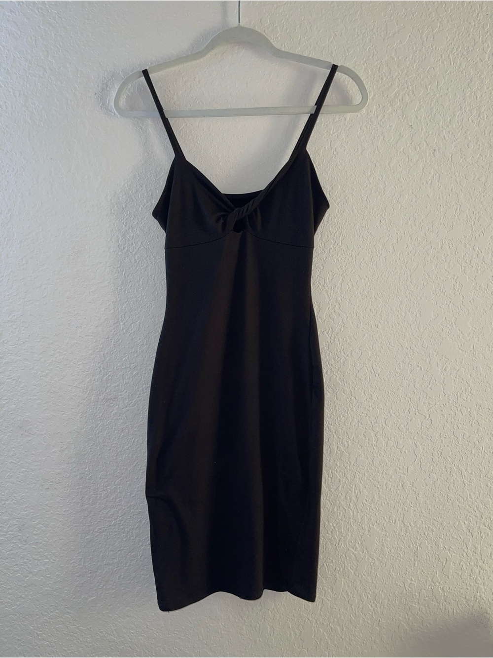 Joe & Elle Black Twist-Front Slip Dress
